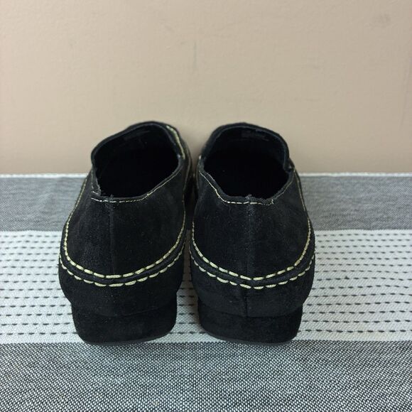 What's What by Aerosoles  Slip On Black Suede Leather Womens Loafers Size 7.5 - Picture 3 of 6